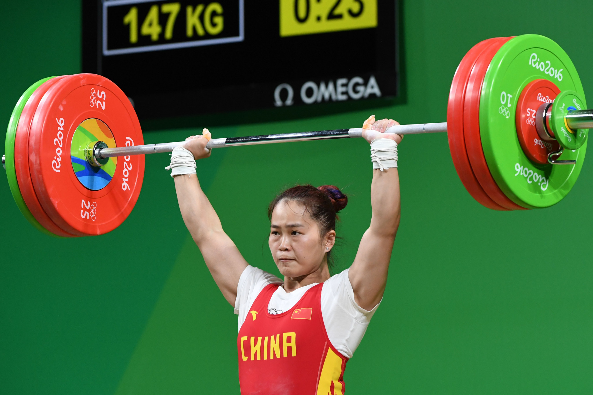 Performances from the likes of Deng Wei have been among weightlifting's plus points ©Getty Images