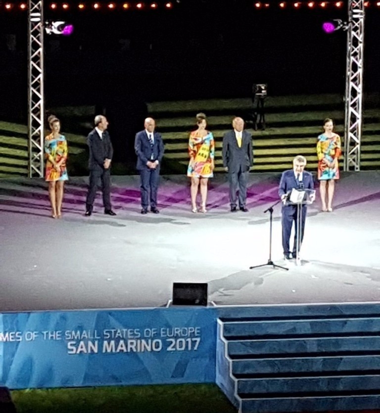 International Olympic Committee President Thomas Bach opened the 2017 Games in San Marino ©IOC 