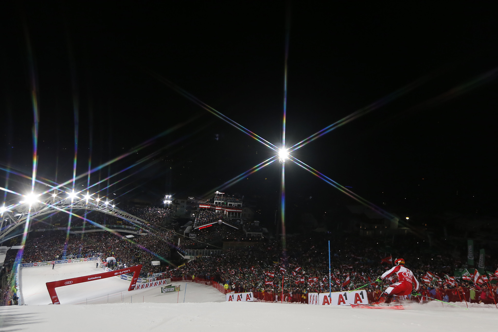 The Austrian star was quickest in both runs to secure his 68th World Cup victory ©Getty Images