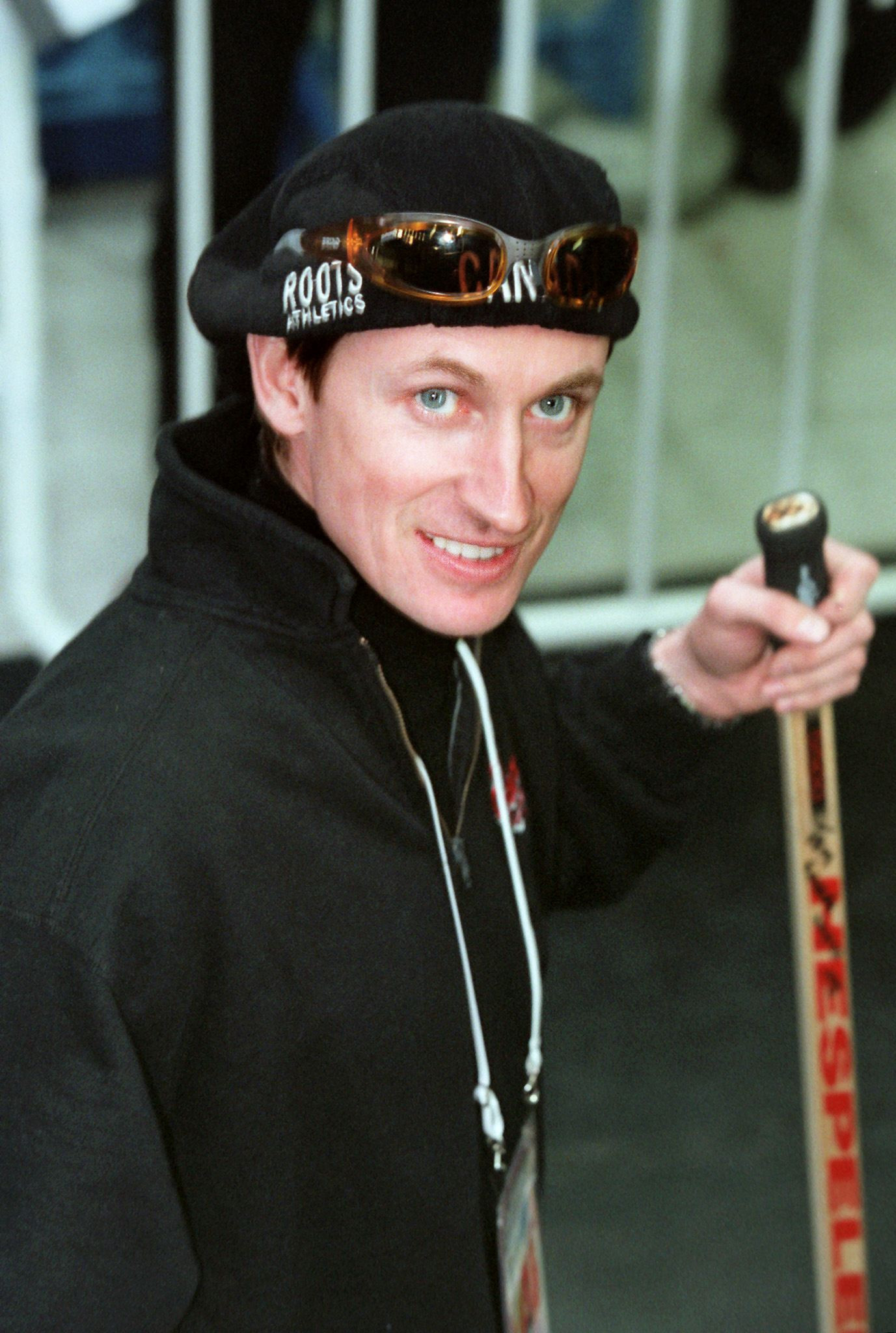 Wayne Gretzky's sharp features captured as he turned up for training in Nagano ahead of his first and last Olympic ice hockey experience as a player ©Getty Images  