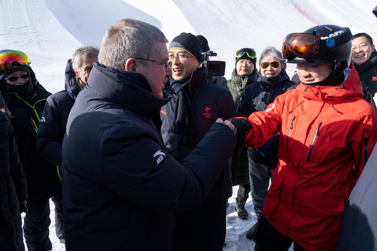 Thomas Bach praised the growing popularity of winter sport in China ©IOC