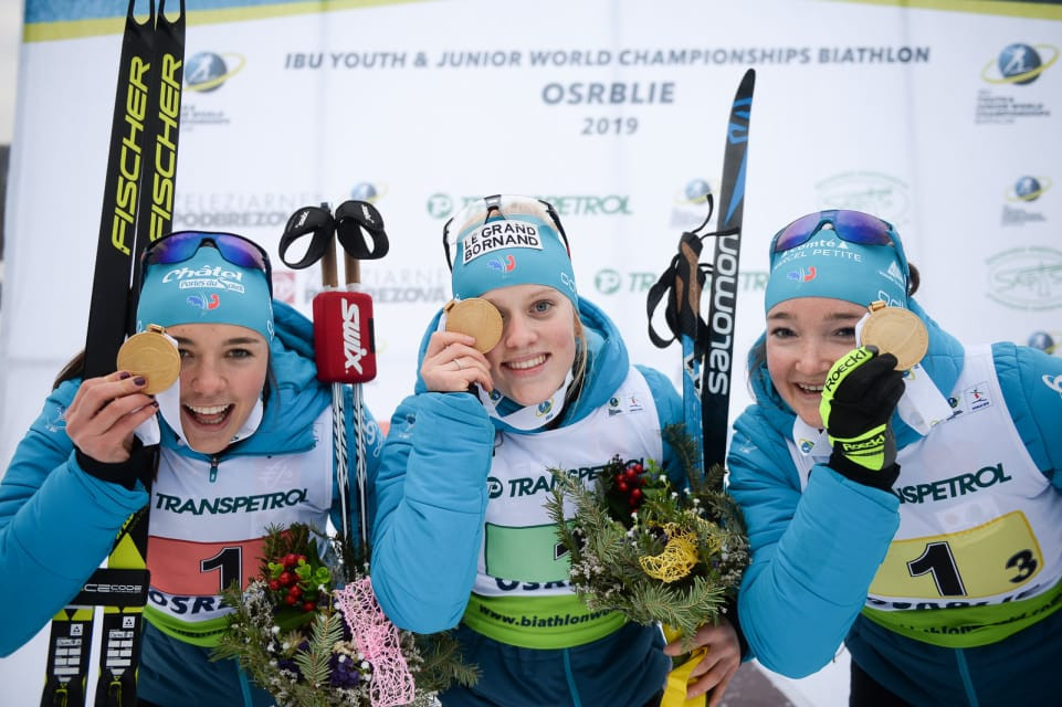 France produced a near-flawless performance to win the junior women's relay ©IBU