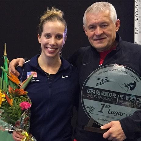 America's Mariel Zagunis secured gold in the women's sabre event ©Twitter