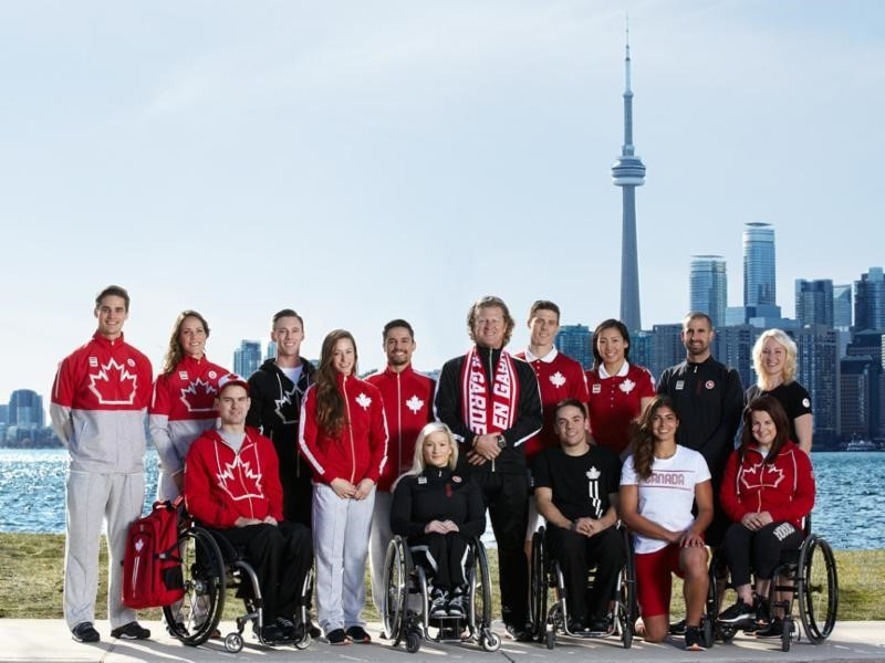 A total of 14 Canadian athletes modelled the Hudson's Bay-designed uniforms at the Glenn Gould Studio in Toronto ©CPC/Jaclyn Locke
