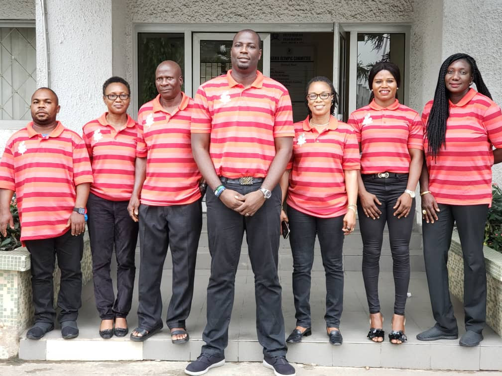 The new Executive Board of the Nigeria Olympians Association is led by President Olumide Oyedeji, a former basketball player who represented his country at London and played in the NBA ©WOA