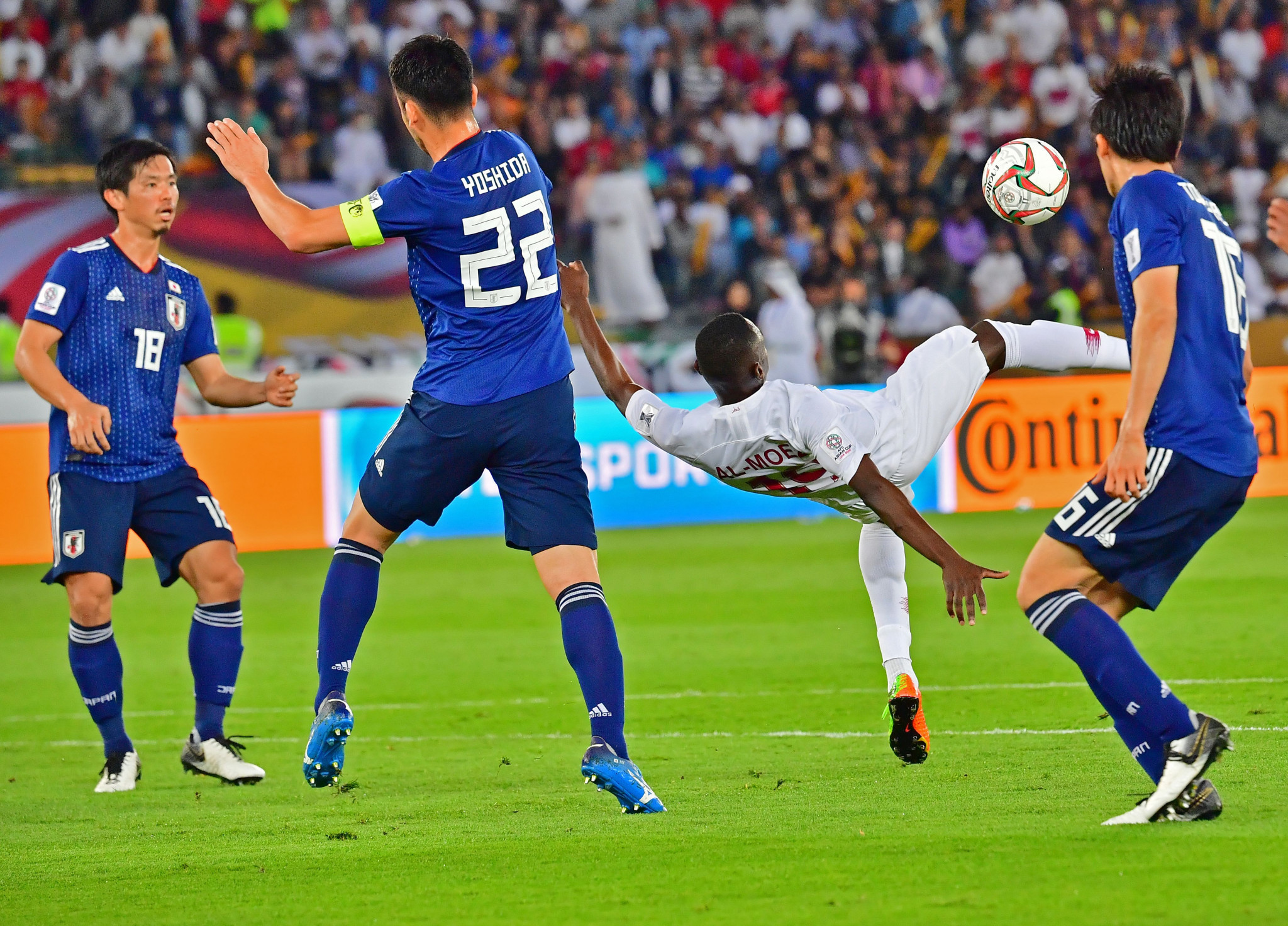 Almoez Ali's overhead kick was the stand-out moment of the final ©Getty Images