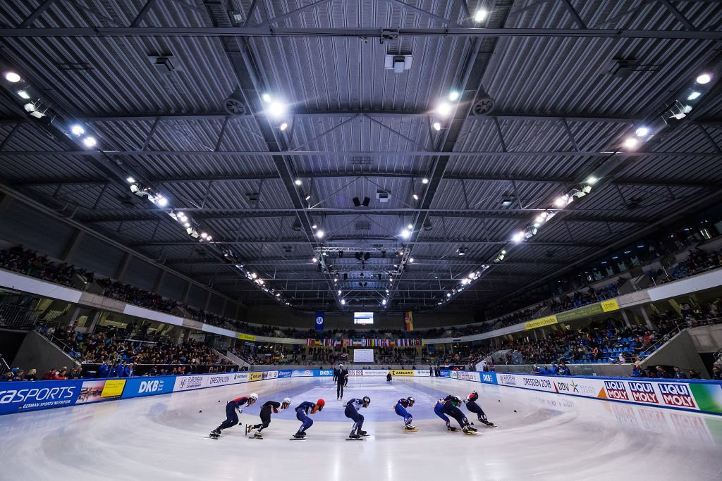Action began today at the ISU Short Track World Cup in Dresden ©ISU