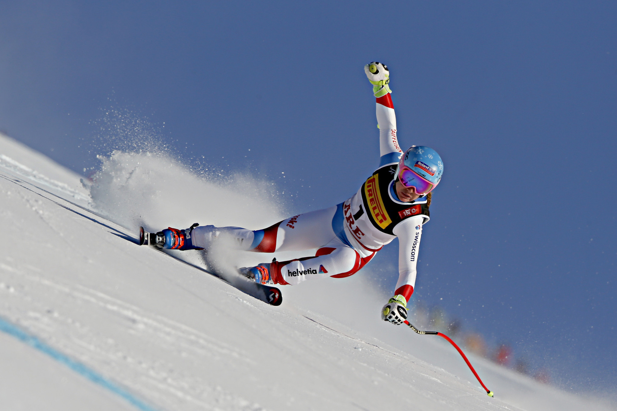 Switzerland's Jasmine Flury failed to finish the very first run of the contest ©Getty Images