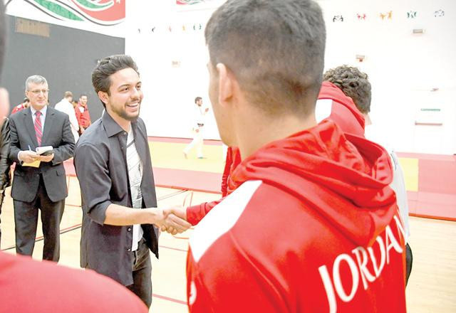 Crown Prince Hussein meets Jordan's athletes at Olympic Preparation Centre