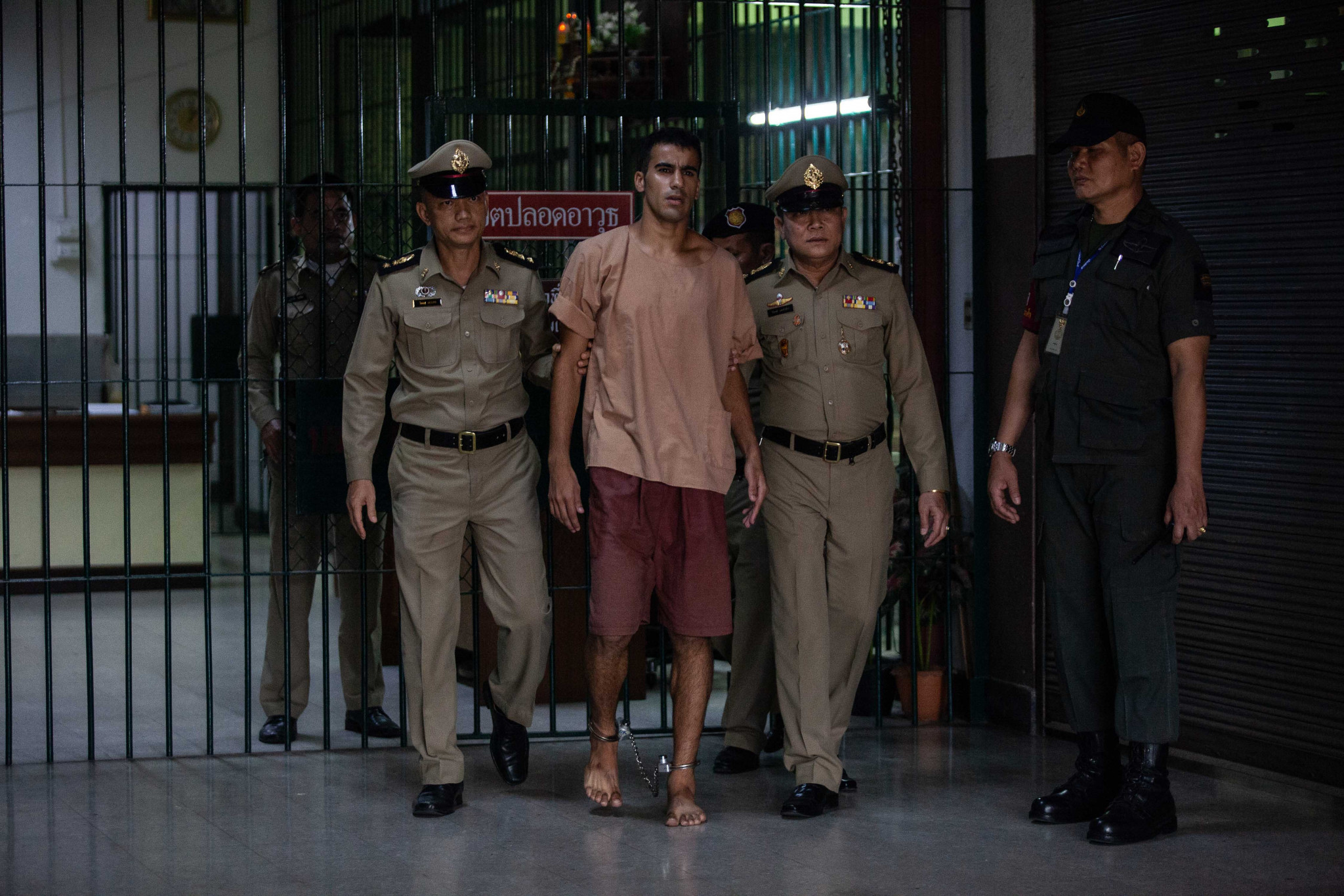 Hakeem Al-Araibi appeared at a court hearing in Bangkok on Monday ©Getty Images