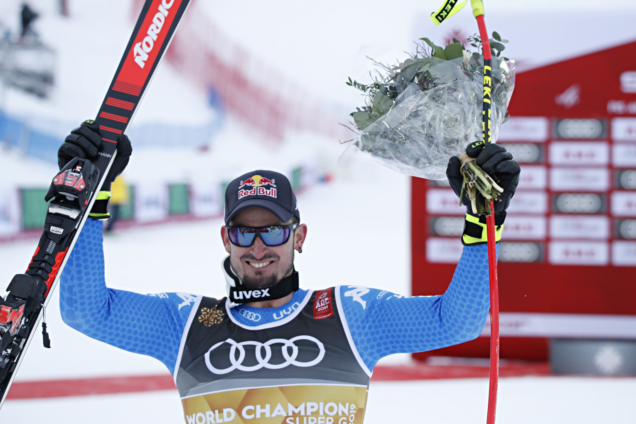 Dominik Paris won the men's super-G world title today in Åre ©Getty Images