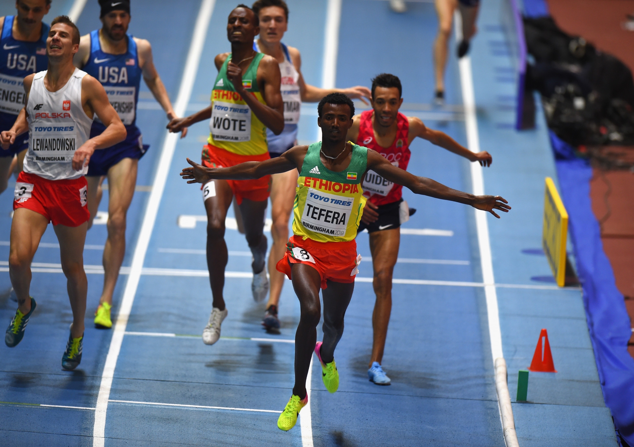 Victory and world lead for Tefera in men's 1500m at IAAF World Indoor Tour in Torun 
