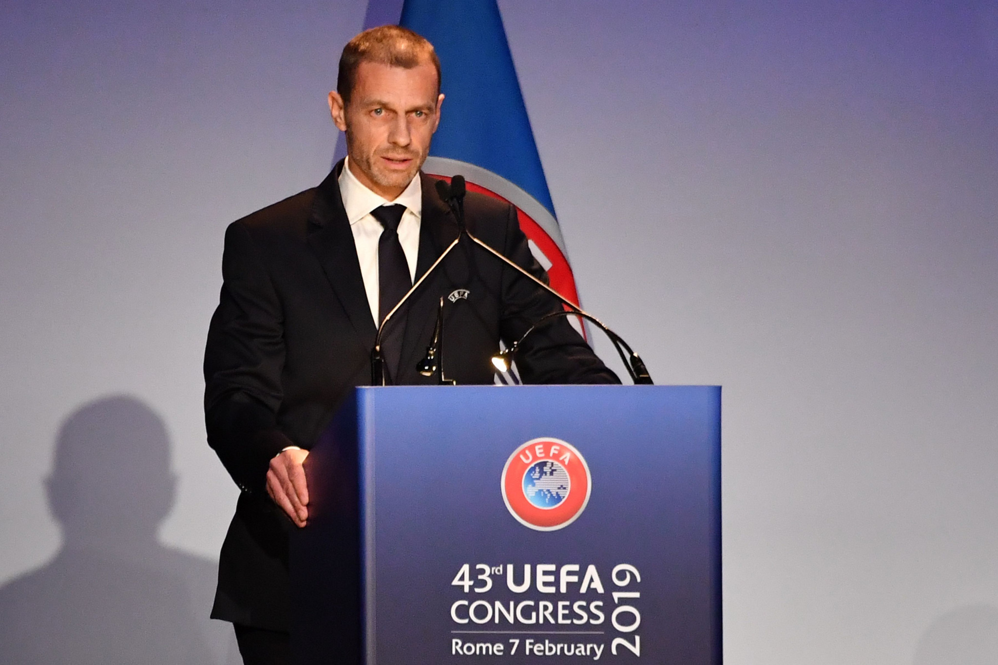 Aleksander Čeferin has been re-elected as President of UEFA at the organisation's Congress today in Rome ©Getty Images