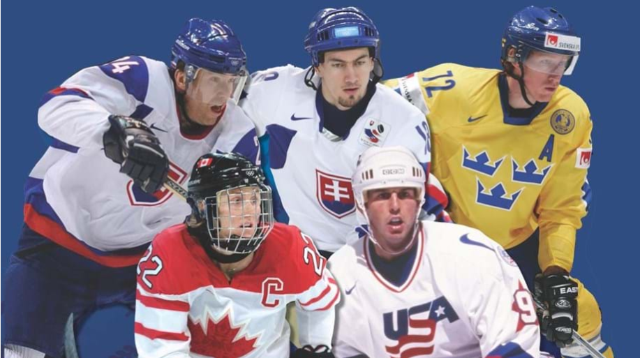 Joining Hayley Wickenheiser in being inducted are Slovakians Žigmund Pálffy and Miroslav Šatan, Sweden's Jorgen Jonsson and the United States' Mike Modano ©HHOF-IIHF Images