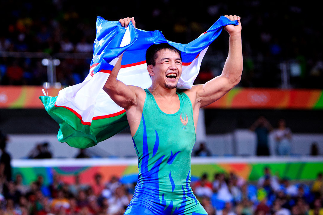 Uzbekistan's Elmurat Tasmuradov is one of two Olympic medallists that will be competing in Zagreb ©UWW