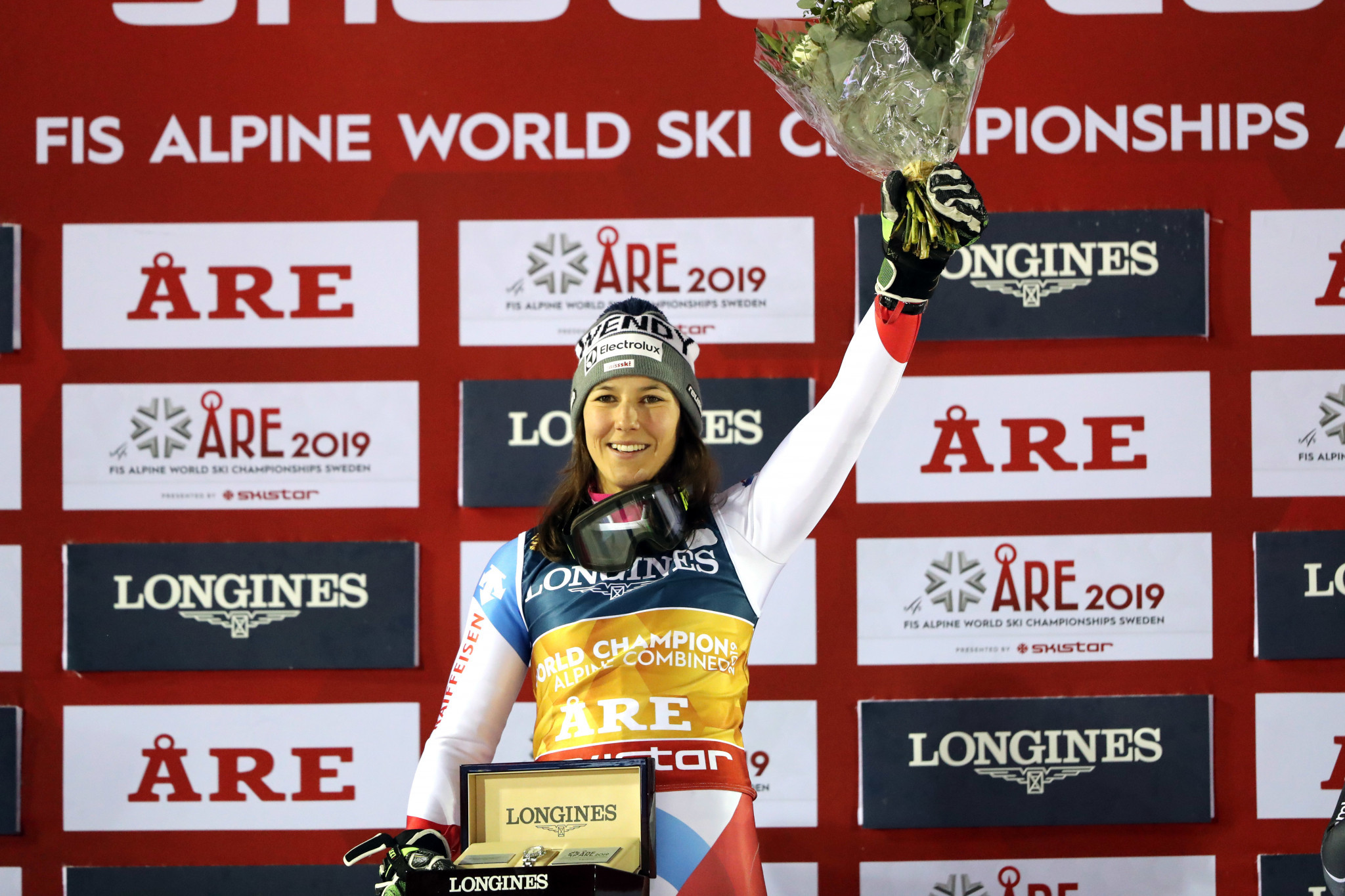 Wendy Holdener is only the fifth woman to defend their Alpine combined world title ©Getty Images