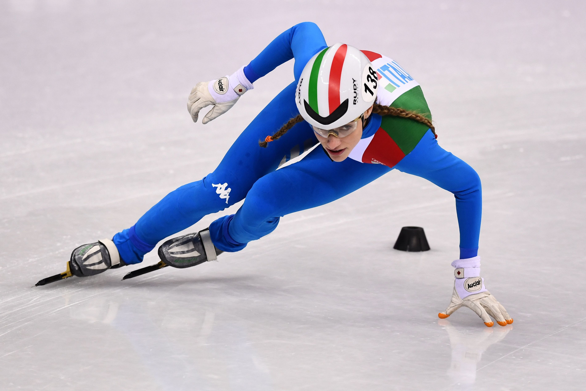 Home favourite Martina Valcepina came out on top in the women’s 500 metres event as action continued today at the ISU Short Track World Cup in Turin ©Getty Images