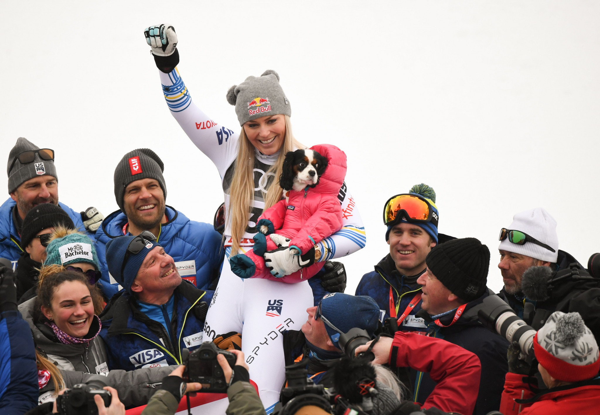 Lindsey Vonn concluded her career with a final podium finish ©Getty Images
