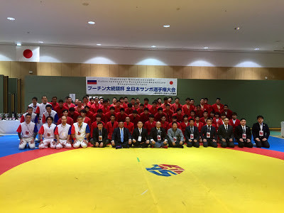 Medals were decided across 13 weight categories today at the Japan Sambo Championships and Russian President's Cup ©JSF