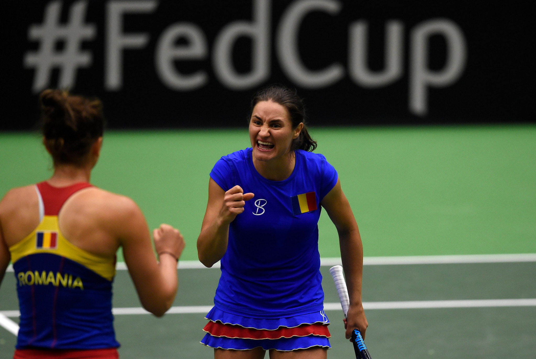 Romania stunned defending champions the Czech Republic to reach their first Fed Cup semi-final as Irina Camelia Begu and Monica Niculescu won the doubles deciding rubber ©Getty Images