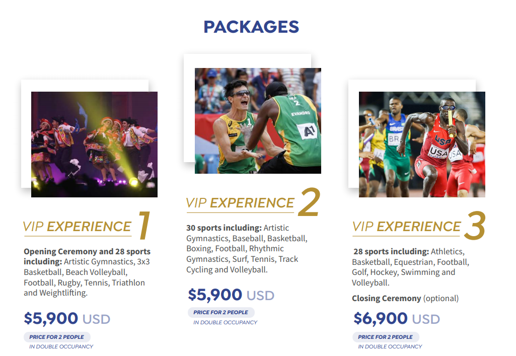 Three VIP experiences are available for the Lima 2019 Pan American Games ©Panam Sports