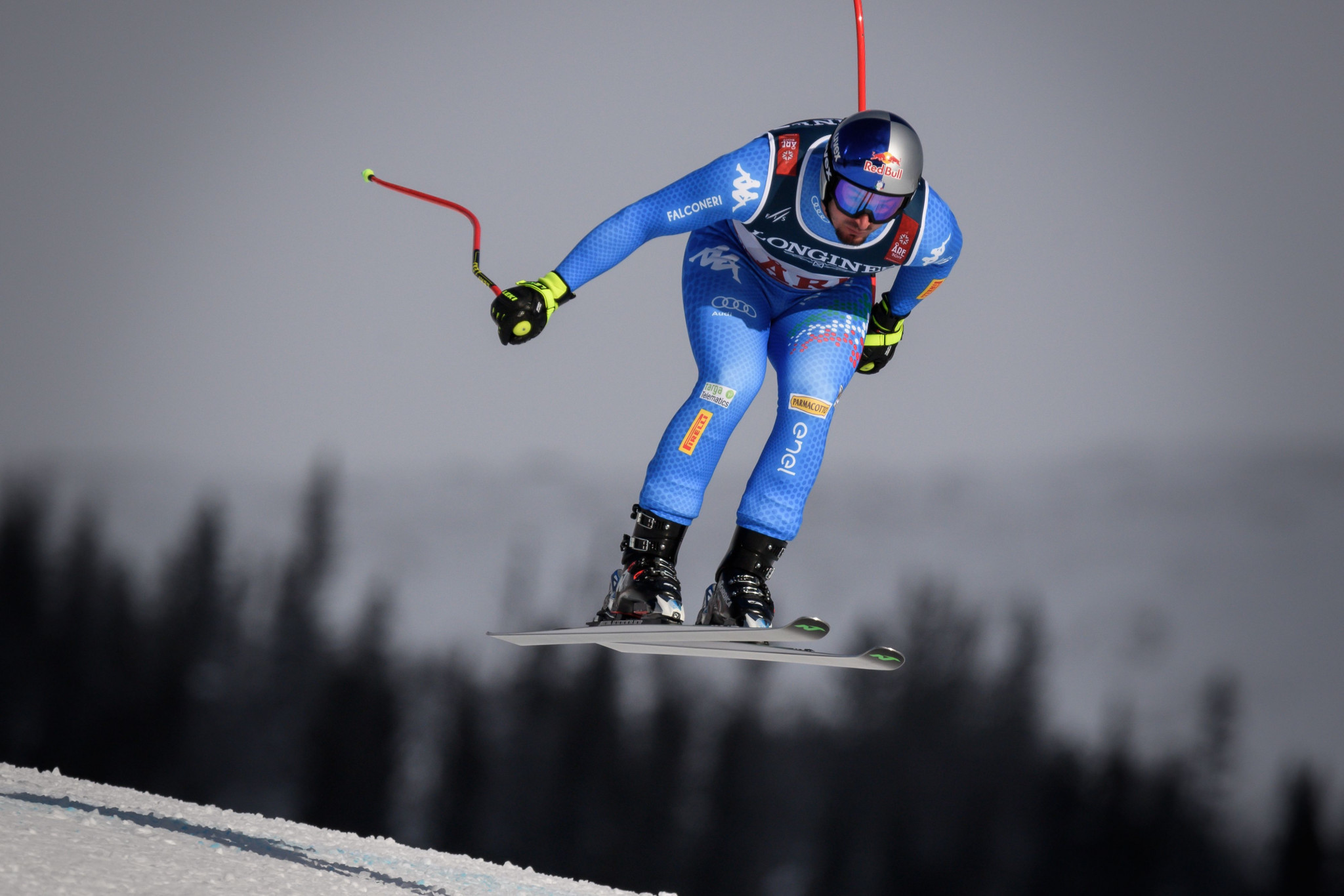 Italy's Dominik Paris led after the downhill stage of the event ©Getty Images