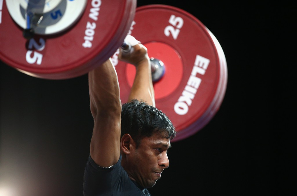 Glasgow 2014 gold medallist Sukhen Dey was one of seven winners for hosts India at the 2015 Commonwealth Weightlifting Championships ©Getty Images