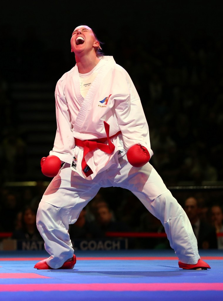 France's Alizee Agier triumphed in the women's kumite under 68kg category