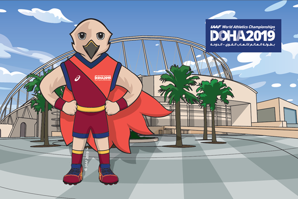 Falah the falcon unveiled as mascot for 2019 IAAF World Athletics Championships in Doha