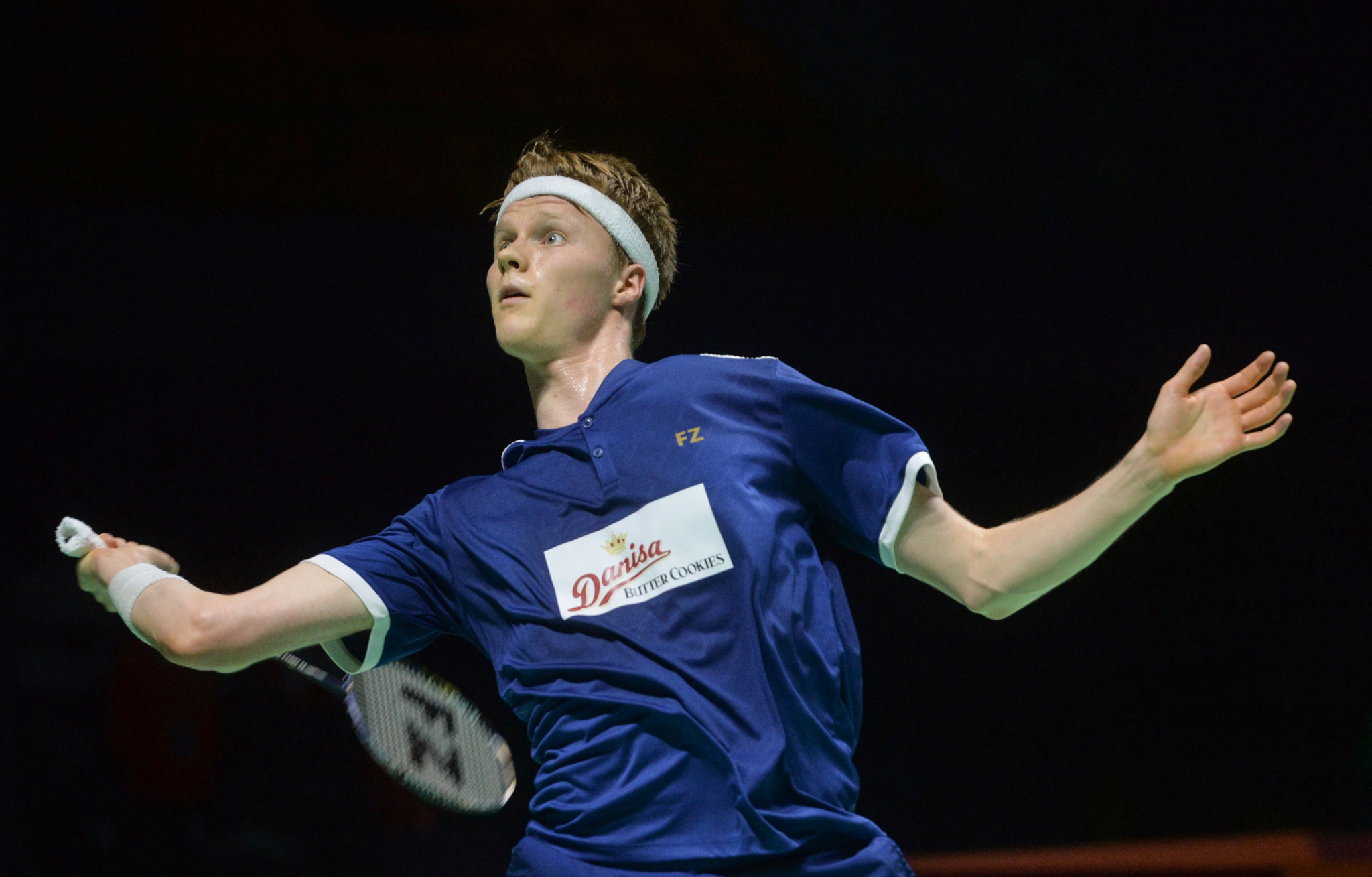 Anders Antonsen beat Lucas Corvee as Denmark won their opener ©Getty Images