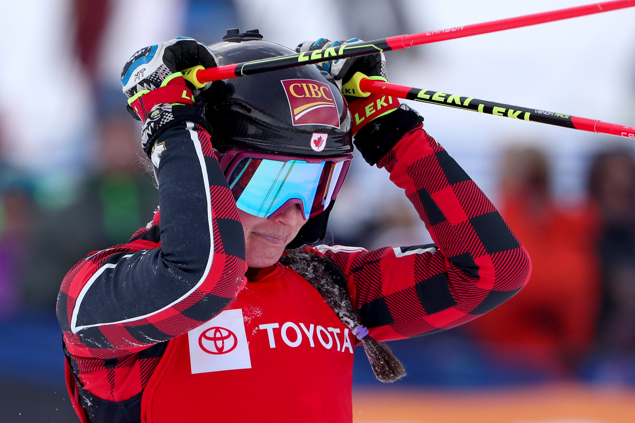 Newly crowned world champion Marielle Thompson of Canada could only finish second in the women's qualifying at the FIS Ski Cross World Cup in Feldberg ©Getty Images