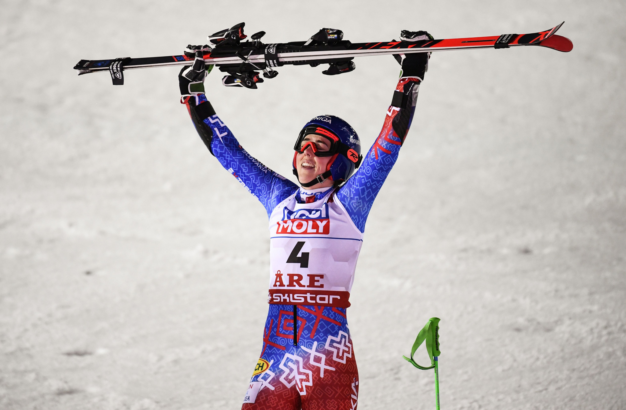 Petra Vlhova won the women's giant slalom at the World Alpine Skiing Championships in Åre to claim her first world gold ©Getty Images