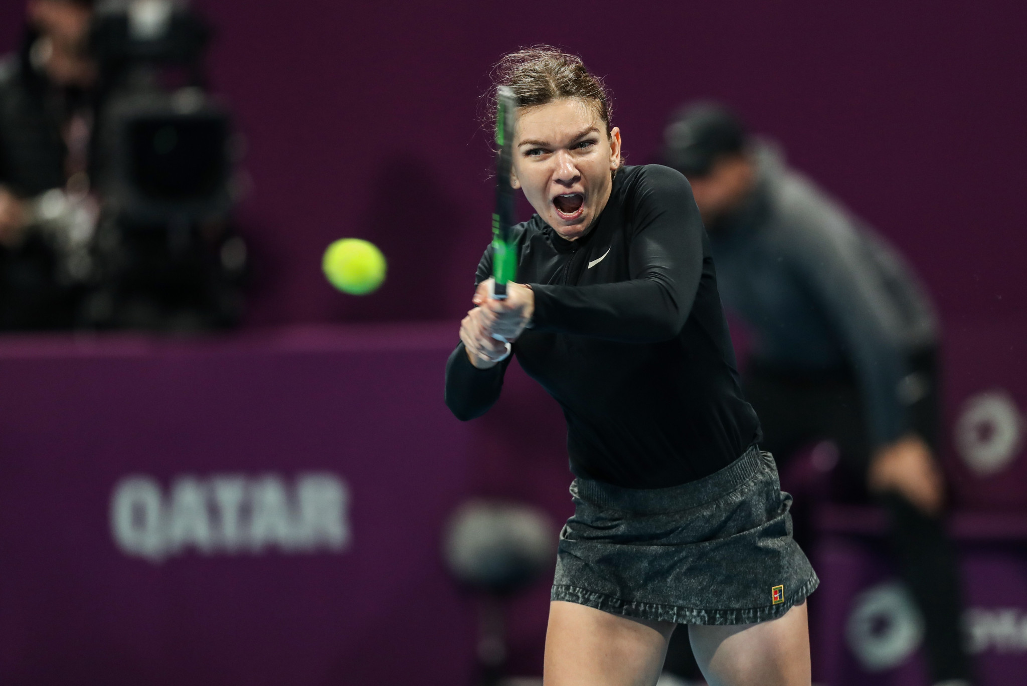 Romania's Simona Halep won her quarter-final at the WTA Qatar Open to progress to the semi-final ©Getty Images