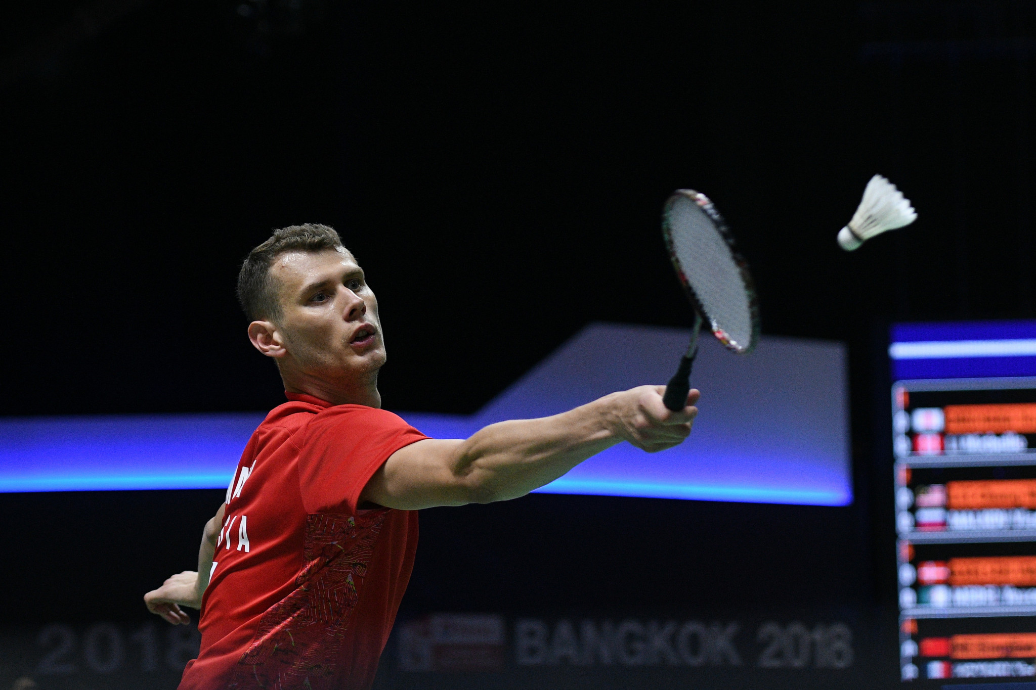Vladimir Malkov helped Russia advance into the semi-finals with a 4-1 win over Ireland at the European Mixed Team Badminton Championships in Denmark ©Getty Images