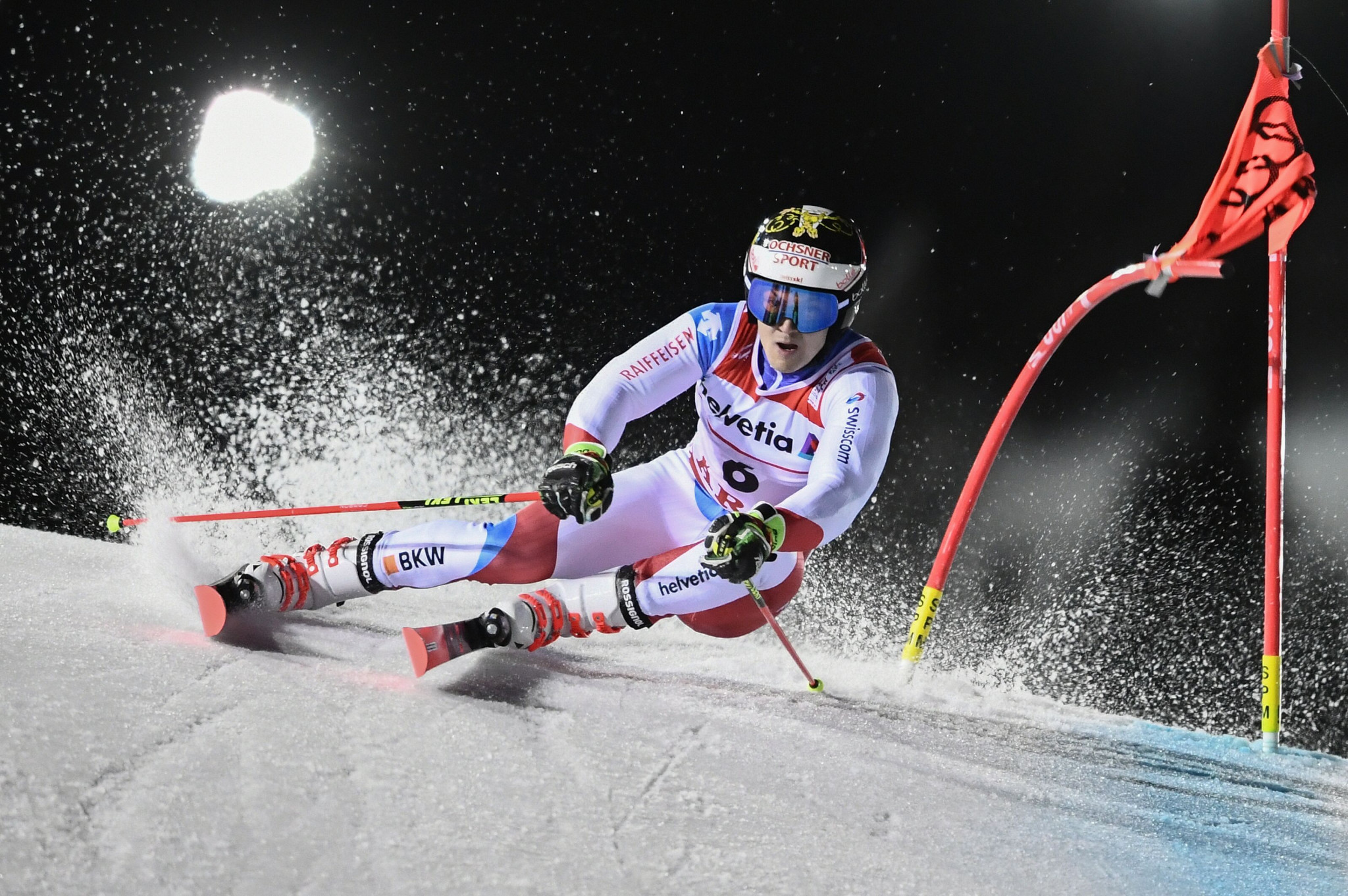 Switzerland's Loic Meillard narrowly missed out on a podium place after finishing fourth ©Getty Images