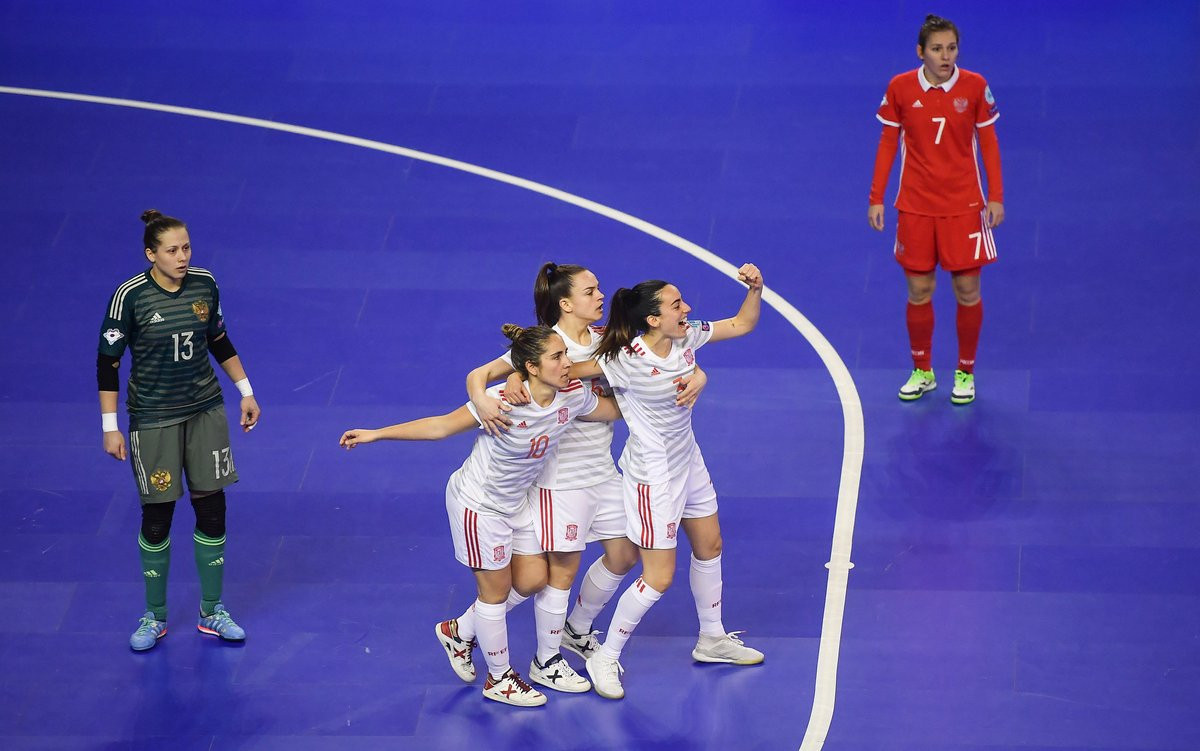 Spain progressed to the final of the inaugural UEFA Women's Futsal Euros after winning their semi-final against Russia ©UEFA Futsal