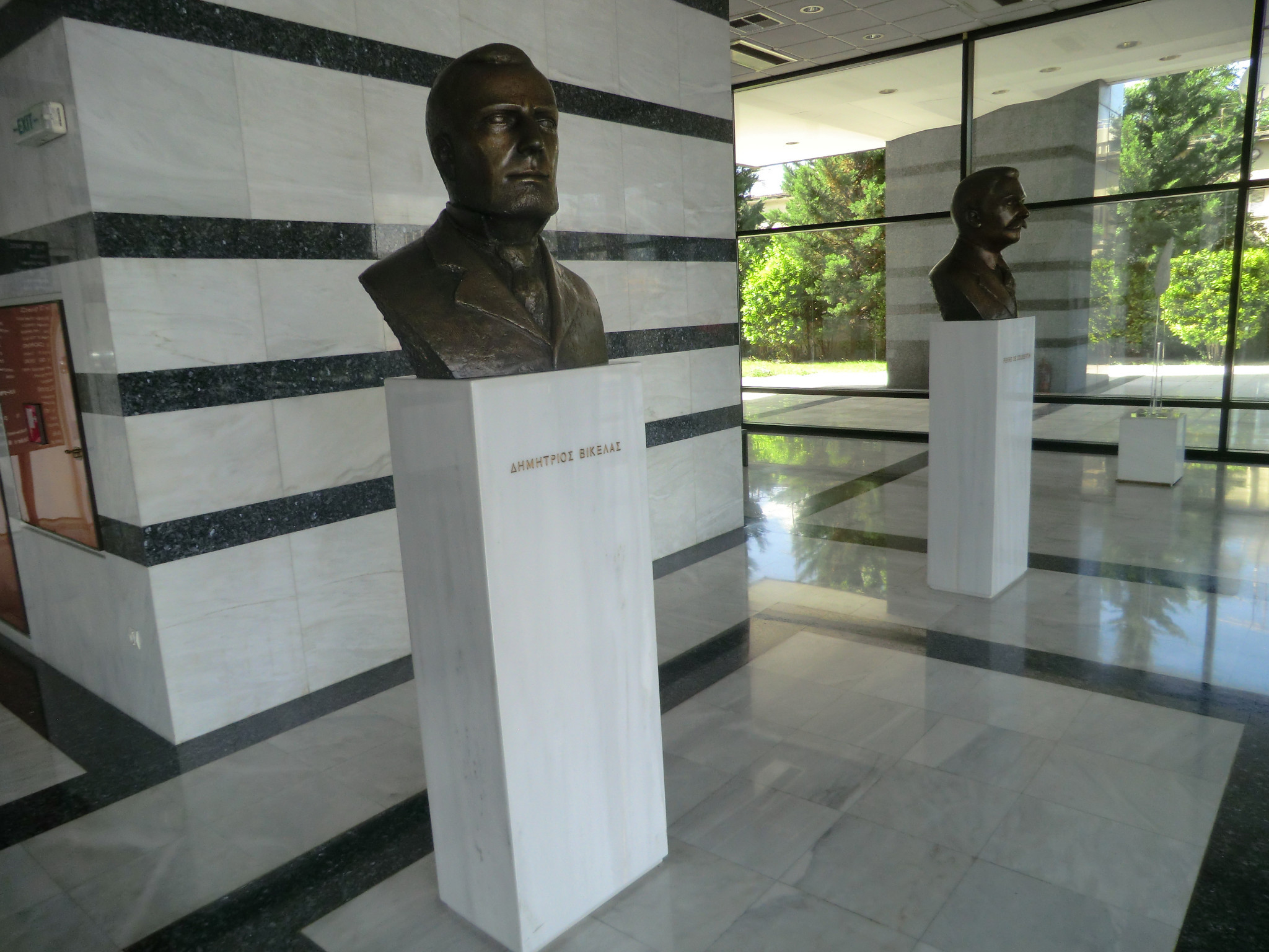 A bust of Dimitrios Vikelas sits in the Hellenic Olympic Committee which is located in a road named after him ©ITG