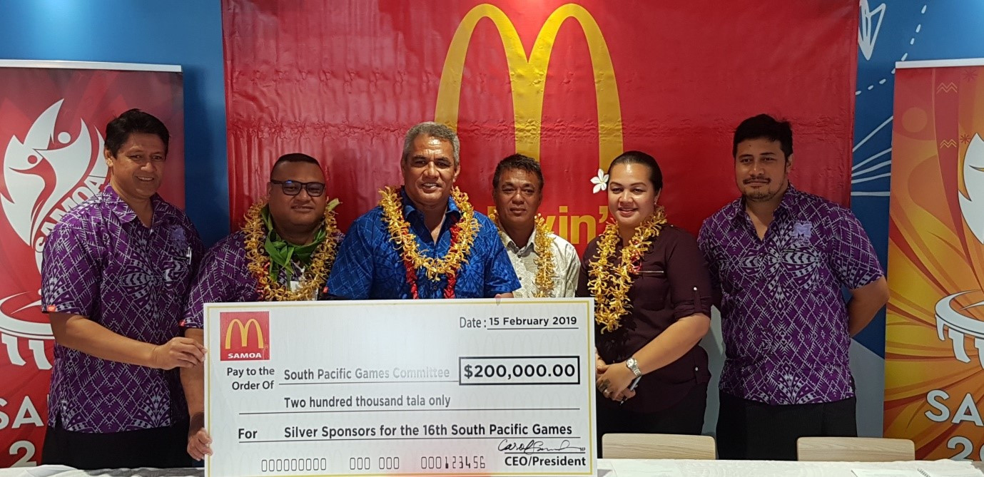 Samoa 2019 boosted by sponsorship agreement with McDonald's for Pacific Games