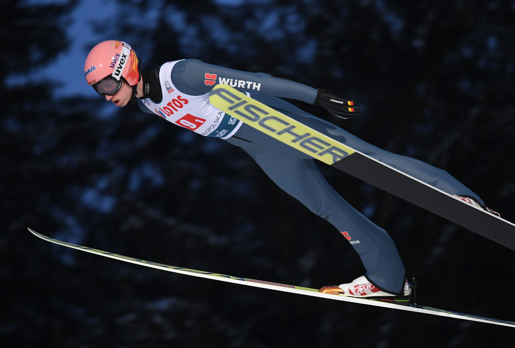 Germany's Karl Geiger won the men's competition in Willingen ©Getty Images