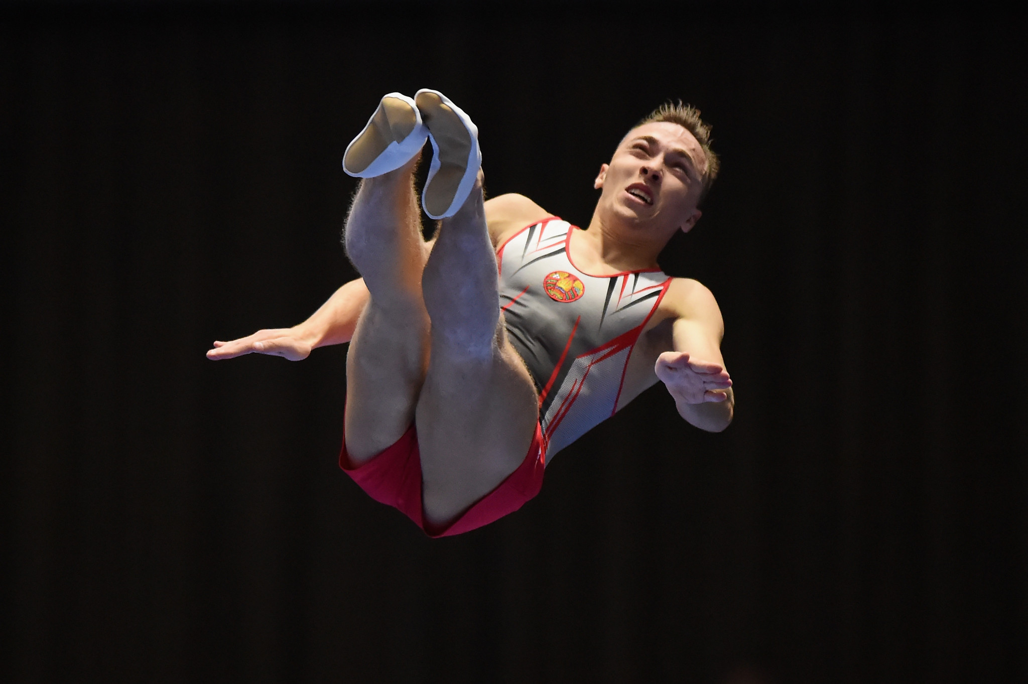 Olympic champion Hancharou tops men's qualifying at FIG Trampoline World Cup in Baku