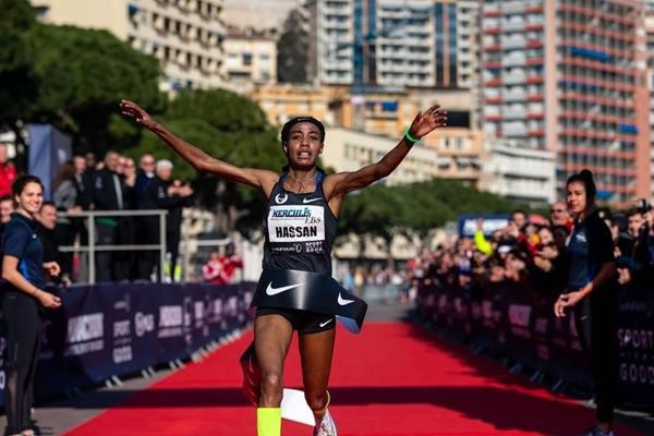 Sifan Hassan set a new women's 5km world record at the Herculis race in Monaco ©NN Running Team 