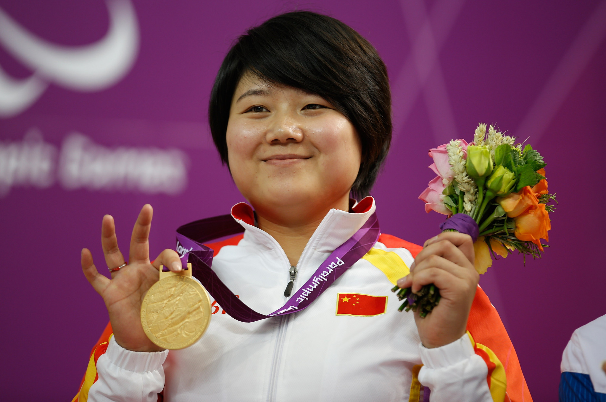 China's four-time Paralympic champion Zhang Cuiping won the women's 50m rifle three positions SH1 final ©Getty Images