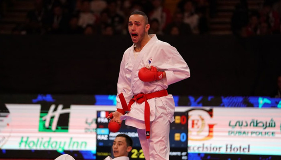 The French team celebrated three gold medals on the final day of action ©WKF