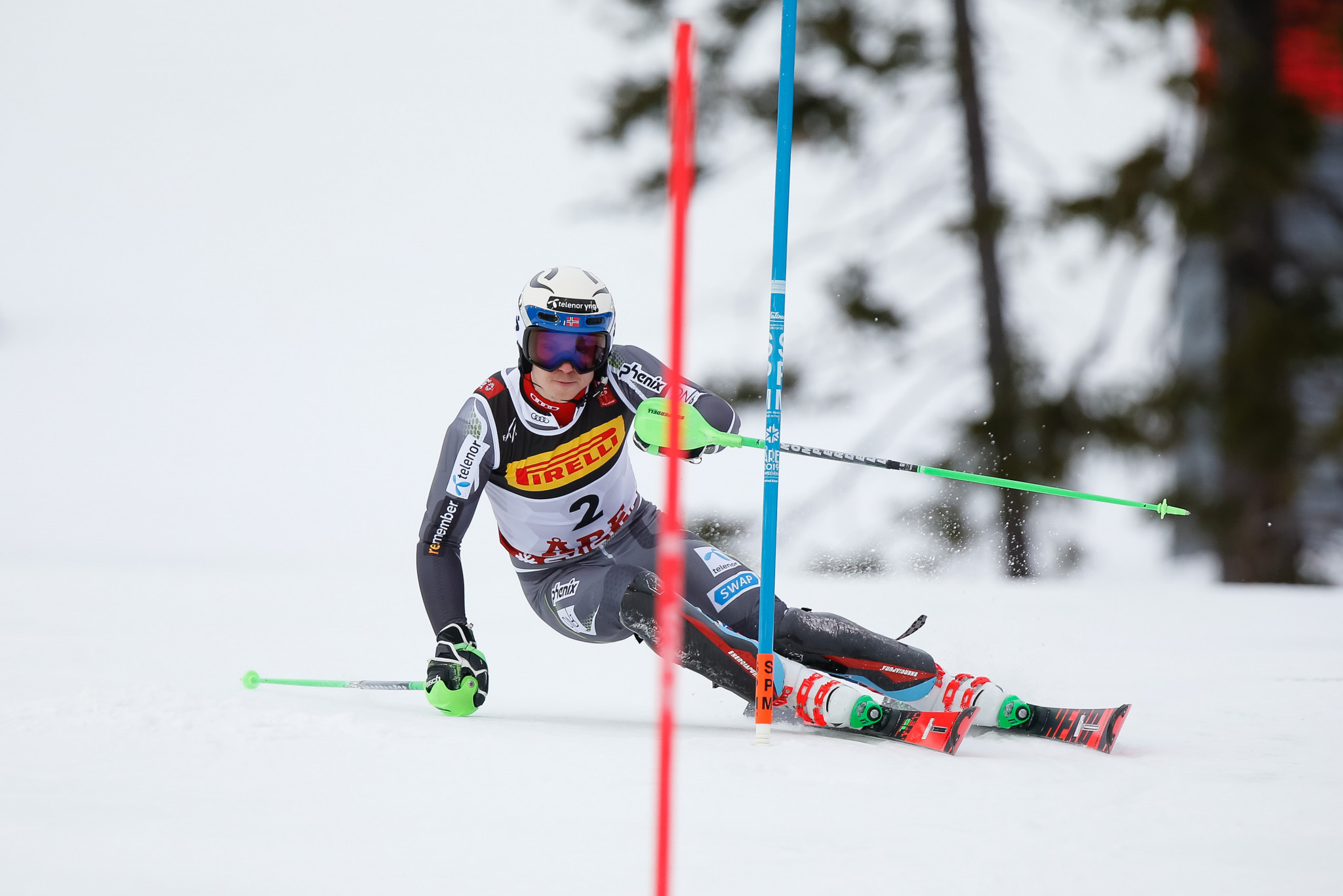 Henrik Kristoffersen was hoping to add to his giant slalom victory ©Getty Images