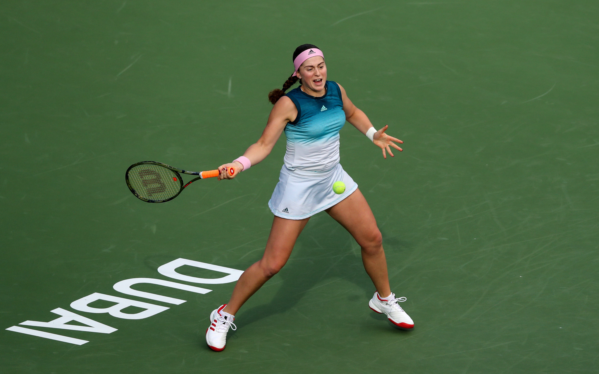 Latvia's Jeļena Ostapenko suffered defeat in the first round ©Getty Images