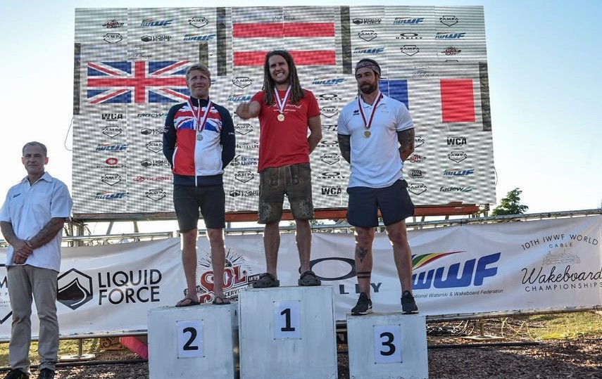 Wakeboard masters gold medals for Austria and Great Britain at IWWF World Cable Wakeboard and Wakeskate Championships