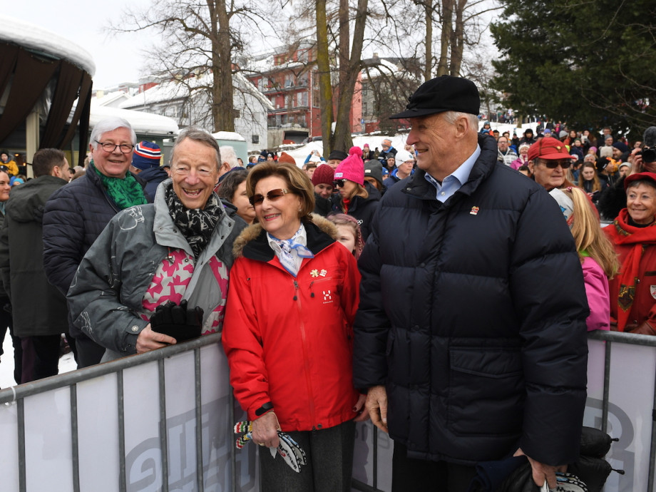 King Harald and Queen Sonja shared  memories of Lillehammer 1994 with Gerhard Heiberg, former President of the Organising Committee, who later became a member of the International Olympic Committee ©The Royal Court