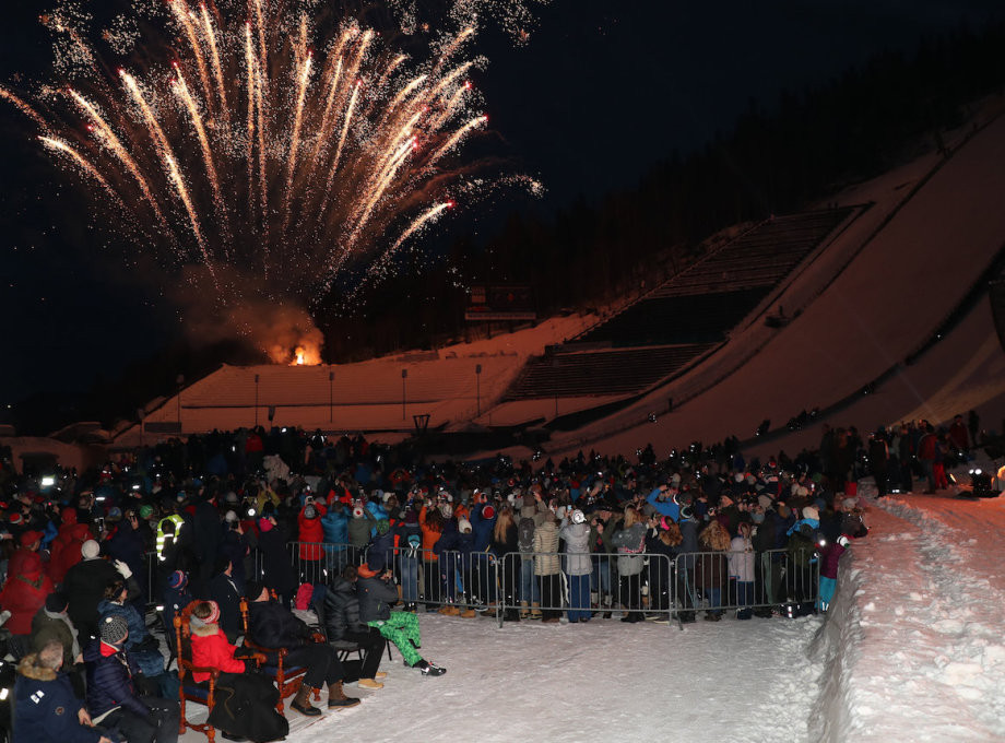 Celebrations for the 25th anniversary of Lillehammer 1994 ended with a firework display ©The Royal Court