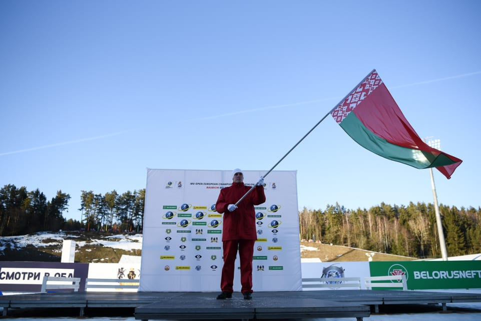 A ceremony has been held to welcome athletes to the IBU European Open Championships in Minsk ©IBU