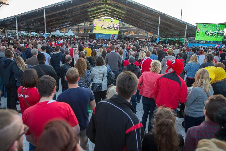 Strong attendances have also been registered at official fanzones set up around the country ©World Rugby